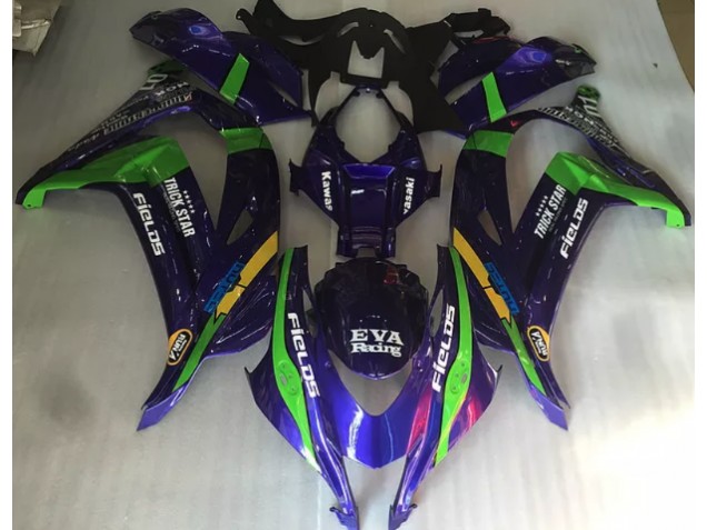 2016-2019 Vert Violet & Brillant Kawasaki ZX10R Carénage Moto