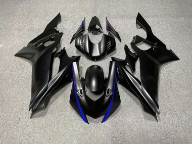 2017-2021 Accents De Noir Mat & De Bleu Yamaha R6 Carénage Moto