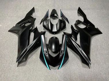 2017-2021 Accents Noir Mat & Bleu Sarcelle Yamaha R6 Carénage Moto