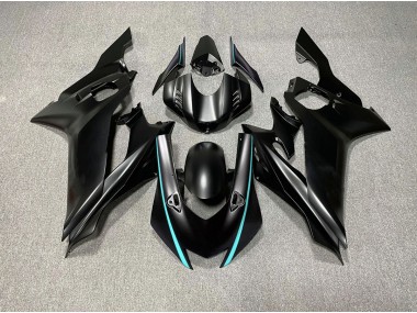 2017-2021 Accents Noir Mat & Bleu Sarcelle Yamaha R6 Carénage Moto