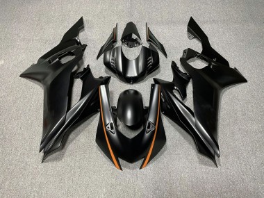 2017-2021 Accents Noir Mat & Orange Yamaha R6 Carénage Moto