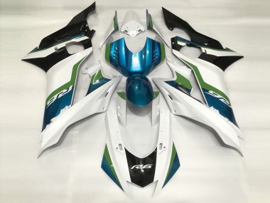 2017-2021 Bleu Clair & Blanc Brillant Yamaha R6 Carénage Moto