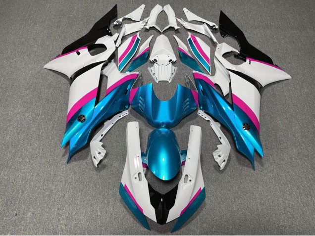 2017-2021 Bleu Clair & Rose Yamaha R6 Carénage Moto 2017-2021 Bleu Clair & Rose Yamaha R6 Carénage Moto