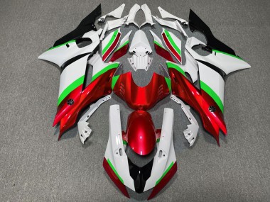 2017-2021 Brillant Rouge & Vert Yamaha R6 Carénage Moto