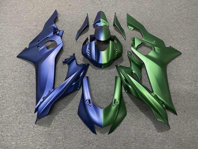 2017-2021 Division Bleue & Verte Yamaha R6 Carénage Moto