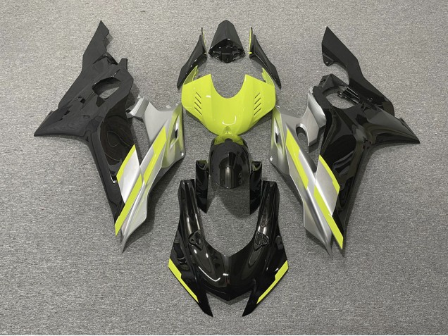 2017-2021 Noir Avec Jaune Flore Yamaha R6 Carénage Moto 2017-2021 Noir Avec Jaune Flore Yamaha R6 Carénage Moto