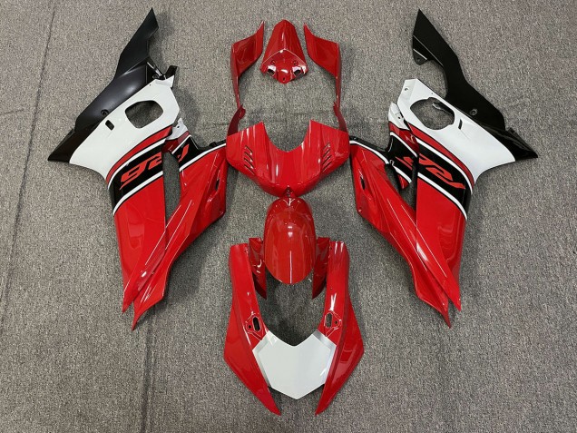 2017-2021 Rouge Blanc & Noir Yamaha R6 Carénage Moto