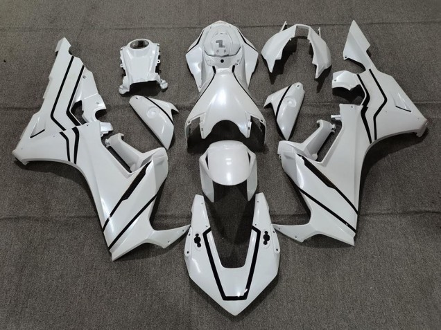 2017-2023 Doublure Blanc Nacré & Noir Honda CBR1000RR Carénage Moto