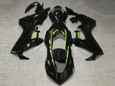 2017-2023 Doublure Noir Brillant & Vert Citron Honda CBR1000RR Carénage Moto